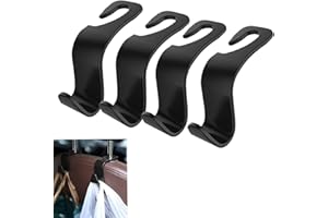 ZHIHUITL Auto Hooks,4 Pcs Car Seat Hooks,Car Seat Headrest Hook,Car Storage Organiser Bag Hooks,for Hang Bag Handbag Plastic Multifunctional Heavy Duty Storage Hooks