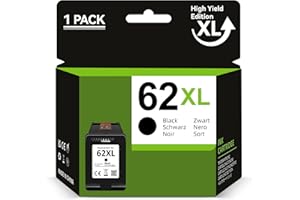 CARTRIGO 62XL czarny kompatybilny z wkładami do drukarek HP 62, 62 XL czarny do drukarek HP Envy 5540 7640 5544 5545 5548 5640 5646, do HP OfficeJet 5742 5740 5744 200 250 258 (11) Opakowanie w opakowaniu