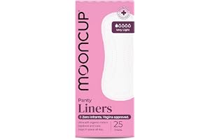 Mooncup Panty Liners - Plastic-Free, Ultra-Thin Liners Made with Organic Cotton for Sensitive Skin - Secure Fit, Breathable &