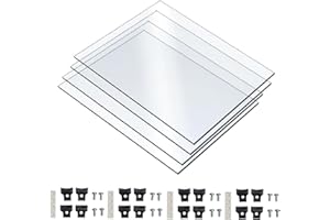 DISPLAY STANDS Acrylic Shelves to Fit Blaliden Cabinets - 320mm x 287mm x 4mm - Collectable Display - Extra Shelves (DSA/BL+) (With Brackets, 4)