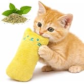 SOGUD Catnip Kedi Oyuncağı Sarı &ndash; Sesli Peluş Kedi Oyuncak, Isırınca Ses &Ccedil;ıkaran Plush Cat Toy, Yumuşak Dayanıklı Mini Boy Ke