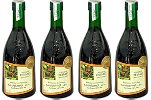 Kürbishof DEIMEL Steiermark/Austria - Oferta de ahorro 4 x 500 ml - Aceite original de semillas de calabaza de Estiria g.g.A. de Austria - Directo del productor