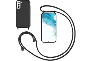 GoodcAcy Handykette Handyhülle für Samsung Galaxy S22 Plus,Smartphone Necklace Hülle mit Band Schutzhülle mit Kette zum umhängen Halskette Flüssig Silikon Case für Samsung Galaxy S22 Plus,Schwarz
