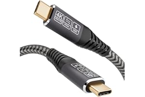 CAKOBLE Cable USB C a USB C de 0.5M 20 Gbps, USB 3.2 Gen2, 100W 20V/5A Carga Rapida, 4K @ 60Hz Para Teléfonos Móviles, Tabletas, Concentradores, Monitores, Dispositivos