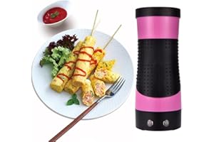 BLUNOA Electric Egg Roll Maker Omelette Breakfast Egg Boiler Egg Omelet Egg Sausage Machine Multifunctional Mini Breakfast Machine Kitchen DIY Breakfast Cups (Color : Pink)