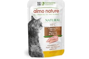 Almo Nature HFC Natural -Filet de Poulet - Nourriture Humide pour Chat Adulte - Sachets Fraîcheur 24 x 55 g