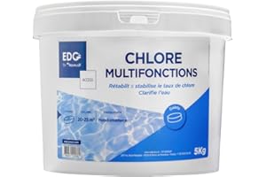 EDG - Chlore Piscine Multifonctions - Désinfecte - Clarifie - Galet 200g - Seau 5 Kg- Action Permanente Longue Durée - Multiactions - Gamme Access