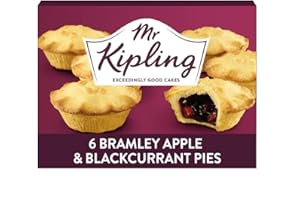 Mr Kipling Bramley Apple & Blackcurrant Pies, 6 Treats – Perfect For Snacking On-the-Go (Pack of 1)