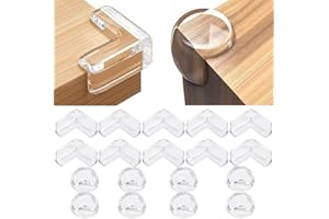 ERTZINLA Clear Corner Protectors for Kids, 18 Packs Baby Proofing Corners Child Safety Corner Guards for Furniture Against Sharp Corners