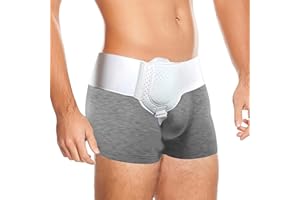 VKWE Hernia Belt For Men Hernia Truss,Inguinal Hernia Support For Men Left or Right Side, Post Surgery Men's Inguinal Hernia Support Truss For Inguinal, Groin Hernias, Adjustable Waist Strap