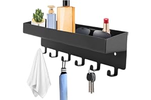 LUNEKUCK Colgador Llaves, Colgar Llaves Pared con 6 Ganchos, Organizador de Llaves Pared Estanteria Almacenamiento Guarda Porta llaves Entrada Soporte Para Colgar las Llaves en Pasillo Cocina Oficina