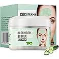Cucumber Bubble Clay Face Mask, Clay Mask for Pores, Green Tea Mud Mask, Deep Cleansing Face Mask, Controlling Oil, Acne & Refining Pores, Reduce Blackheads & Dark Spots, Elastic & Smooth Skin
