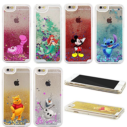 Phone Kandy   Duro transparente caja del tel  fono de Shell del brillo de la chispa Stars con la historieta  iPhone 6 6s Plus  5 5    Stitch 
