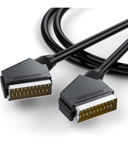 CORDON PÉRITEL MALE Et Fiche S-vhs (svhs-hosiden) Male 4 Broches En 1