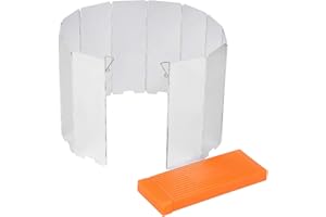 Sagafly 12 Plates Camping Stove Windshield, Aluminum Alloy Camping Cooker Wind Screen for Backpacking Stove Outdoor Camp Picnic Cooker Alcohol Stove Wind Shield Guard Windscreen