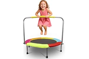 ‎HLC HLC 37 Zoll (95 cm) faltbares Kleinkind-Trampolin mit Sicherheitshaltegriff - Indoor & Outdoor Mini-Trampolin für Kinder, max. Gewicht 60 kg