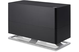 Stadler Form Oskar Big nawilżacz powietrza do pomieszczeń o powierzchni do 100 m², nawilżacz powietrza z automatycznym wyłączaniem, ściemniane diody LED, bardzo cichy, czarny