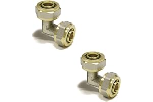 PSW TRADE SUPPLIERS LTD Elbow 16mm - 16mm Connector COMPRESSIO for PERT-AL-PERT or PEX-AL-PEX (2)