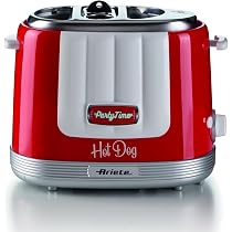 Broyeur à Glace Ariete Party Time 76 - 30W, Lames Inox, Pour Cocktails Et Granités, Rouge