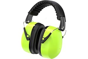 Kriogor Protectores Auditivos para Adultos 32dB SNR, Cascos Insonorizados para Adultos NRR 23dB, Casco Antiruido Plegables y Ajustable Protección Auditiva para Campo de Disparo, Caza