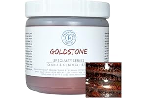 Penguin Pottery - Specialty Series - Goldstone - Mid High Fire Glaze Cone 5 Cone 6 for Mid High Fire Clay - Ceramic Glaze Pottery (1 Pint | 16 oz | 473 ml)