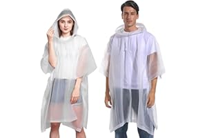 GUKOY Regenponcho 2 Stück Regenmantel für Damen Herren, Eva Regencape Regenjacke für Wandern Radfahren Camping Reisen