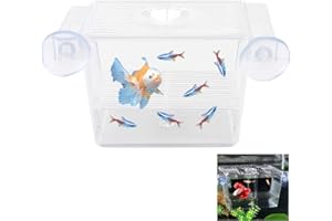 SMOMEND Scatola per l'allevamento di Pesci in Acrilico con Ventose, Isolatore per Acquario Ideale per Acclimatazione Pesci e Gamberetti, Box per Incubazione di Avannotti e Protezione Pesci Piccoli