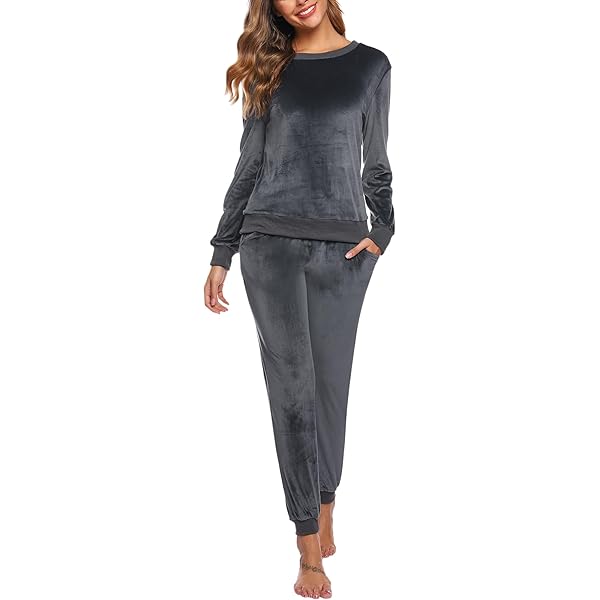 RITOSTA Pyjama voor dames, lange pyjama, winter, fleece, knuffelig, warm, huispak, pluche pyjamaset, behaaglijk, loungewear, wollig, vrijetijdspak, nachtkleding, pyjama met ronde hals, roze, L RITOSTA Pyjama voor dames, lange pyjama, winter, fleece, knuffelig, warm, huispak, pluche pyjamaset, behaaglijk, loungewear, wollig, vrijetijdspak, nachtkleding, pyjama met ronde hals, roze, L
