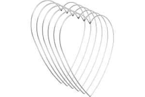 PATIKIL Drömfångare ring, 6 st metallhjärtformade makramé krans blommig hantverk-dekoration för juldekor hem bil bröllop vägg