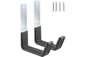 PYBTOOL Gancho de utilidad para pared de garaje, resistente, organizador de herramientas de jardín, ganchos de acero para montaje en pared (pequeño 9 x 12 cm)