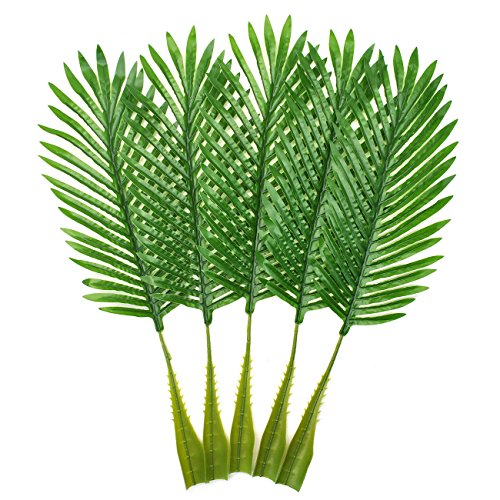 Künstliche Tropische Palmenblättchen, Blätter, Grünpflanzen, für Partys, Hochzeiten, Outdoor, Dekoration, 5 Stück