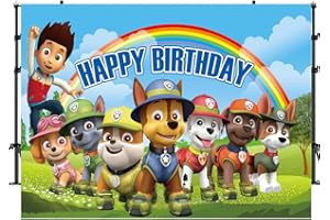 SCOOVY Paaw Dog Paatrol Fotografie Hintergrund,Home Party Dekoration Hintergrund 1 x 1.5 m, Kinder Fotografie Happy Birthday Hintergründe,Geburtstag Thema Fotografie Hintergrund Bild Banner Dekoratio