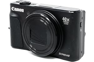 Canon SX740 HS PowerShot Digitalkamera Schwarz - Praktische Kompaktkamera mit 4K Auflösung und hybridem Autofokus - Canon Powershot Kamera mit 40x optischem Zoom - Auto-Transfer per WLAN und Bluetooth