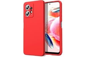 Byvuwiay Funda para Xiaomi Redmi Note 12 4G, Silicona Líquida Silicona Ultra Protectora Antichoque Case para Xiaomi Redmi Note 12 4G - Rojo