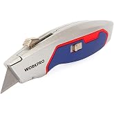 WORKPRO WP213011 Ağır Hizmet Al&uuml;minyum G&ouml;vde Geri &Ccedil;ekilebilir R&ouml;tuş Maket Bı&ccedil;ağı + 3 Adet Yedek Bı&ccedil;ak