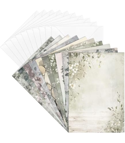 UTTSCHEID Lotto di 50 - Biglietti di Ringraziamento - Lutto - Condoglianze - Decesso Funerali - Biglietti con Buste - Formato A6 (10,5 x 14,8 cm) - Fiore di Giglio