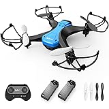 tech rc Mini Drone Facile da Pilotare con Due Batterie Funzione di Un Pulsante di Decollo/ Atterraggio ,modalità Senza Testa 