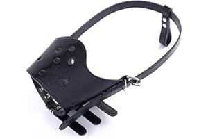 PETCUTE Bozal para Perro bozal antiladridos bozal de Perro de Cuero Comodos bozal para Perro pequeño Grandes