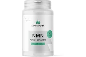 SWISS PEAK NMN = NAD+ Supplement, 600mg per Serving, Enhanced Absorption, Actual NAD+ Supplement for Cellular Repair & Energy Metabolism | Vegan, Non-GMO