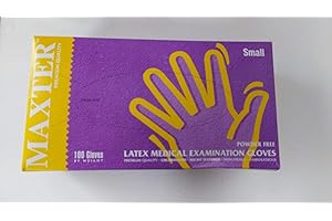 Maxter - opakowanie 100 szt. Jednorazowe rękawiczki z czystego lateksu w kolorze białym, bezpyłowym (M)