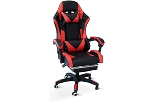 Cribel Omega Sedia da Gaming, Pelle Sintetica, Nero/Rosso, TU