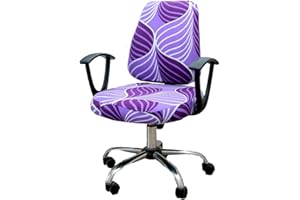 wonderfulwu Stretch Chair Covers Spandex Office Computer Chair Cover Removable Washable Rotate Swivel Chair Protective Covers