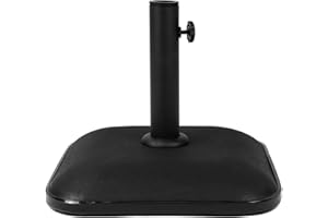 GardenCo 11kg Square Parasol Base - Outdoor Parasol Umbrella Stand Weight Base - All Parasols - Black (11kg Square)