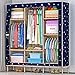 Produktbild LESX - Tuch Schrank Modernes Easy Home Real Holz Bold Verstärkung 25 Mm Rohr Oxford Tuch Großes Doppelbett, Schrank