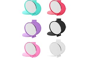 Hpmjz 12 Stück Mini-Spiegel Tragbarer Taschenspiegel Klappspiegel Kompakte Rund Kosmetikspiegel Kompakt Faltbar Spiegel für Frauen Mädchen Reisen Handtaschen Brieftaschen Mobiltelefone