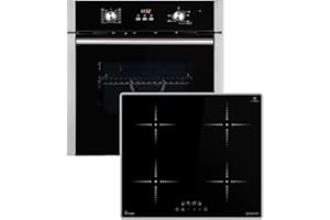 KKT KOLBE Autarkes Herdset: 60cm Einbaubackofen BO8805SS + 59cm Induktionskochfeld IH85900ED | Grill | Heißluft | Automatik-Timer | 2-fach Wärmeschutzverglasung | Kindersicherung | SET8805IH859ED