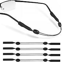 MoKo Ajustable Cordons à Lunettes, [Lot De 4] Corde De Sport Lunettes