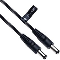 Câble d'extension DC Alimentation DC avec fiche 2,5 mm / 5,5 mm Connexion 1 m Adaptateur de câble d'alimentation CCTV compati