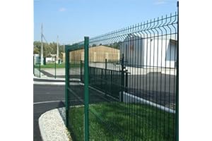 ITALFROM - Pannelli Recinzione Giardino Esterno (200x142h) Rete Elettrosaldata Verde per Recinzione Modulare Cancellata, Pannelli Rete Metallica Rigida, Pannelli per Recinzioni, Solido e Sicuro (2311)