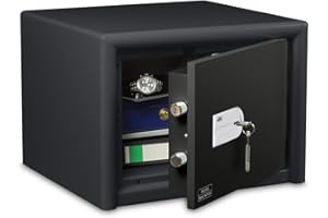 BURG WÄCHTER BURG-WÄCHTER Cassaforte a mobile con chiave, Combi-Line, Livello sicurezza S2, Protezione antincendio LFS 30 P, Testata VdS, 27 l, 55 kg, CL 420 K, nero